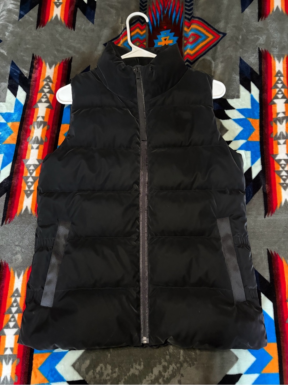 Athleta Black Quilted Puffer Vest - Sleeveless Zip Front